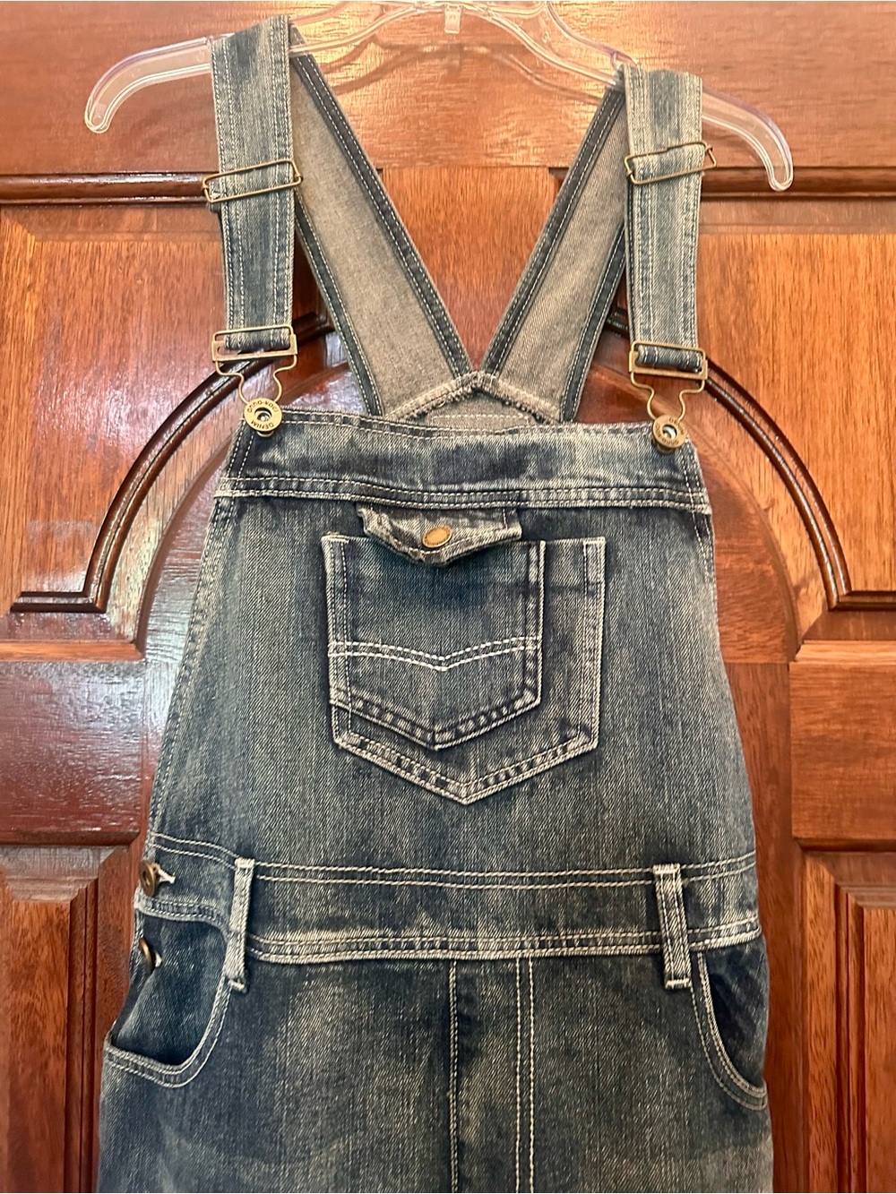 Anna-Kaci Denim Overalls Size L/XL 31” inseam